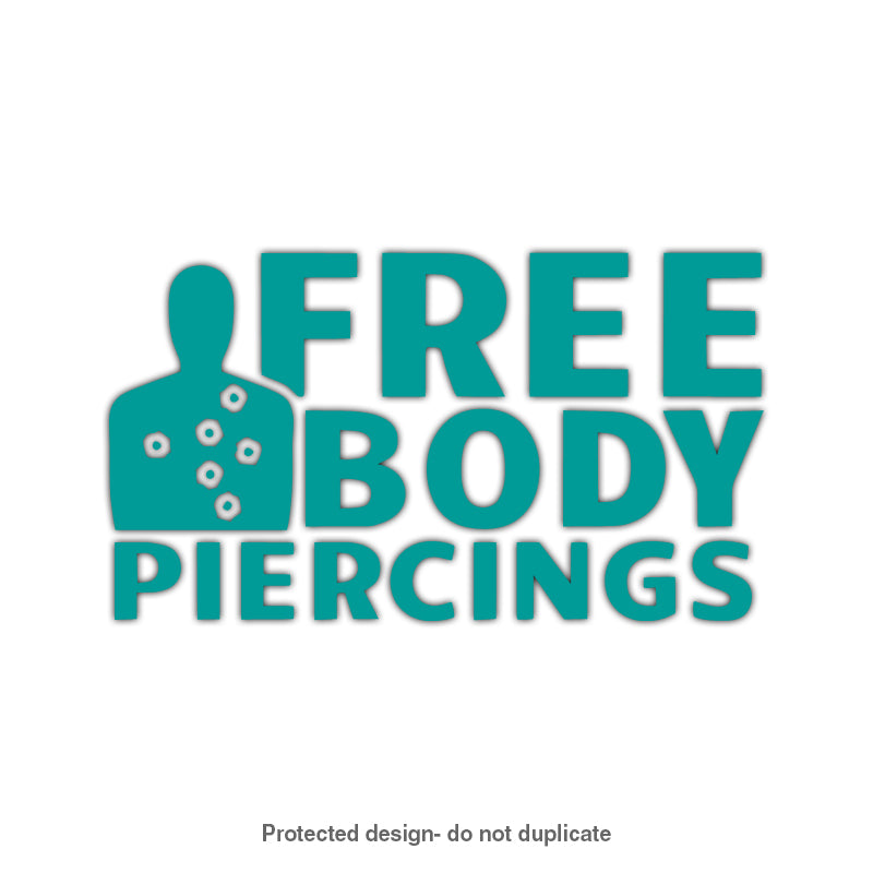 Free Body Piercings Decal