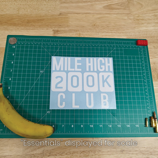 200k Mile High Decal