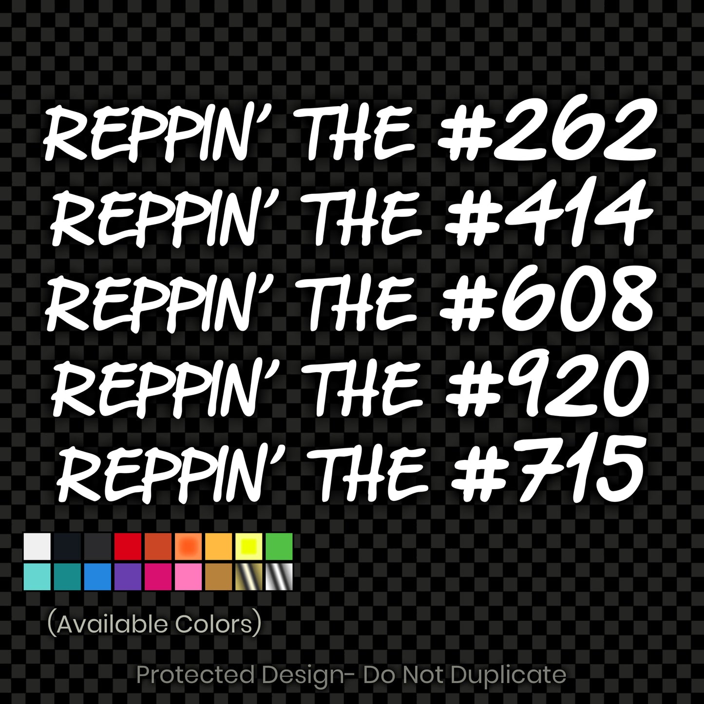 Area Code Reppin' Decal