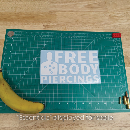 Free Body Piercings Decal