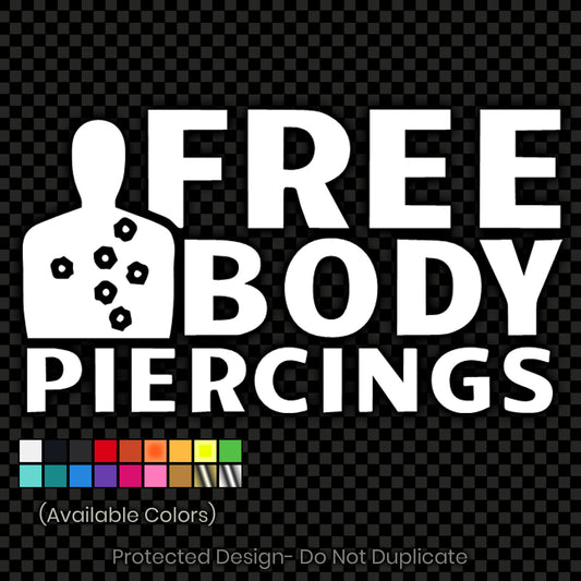 Free Body Piercings Decal