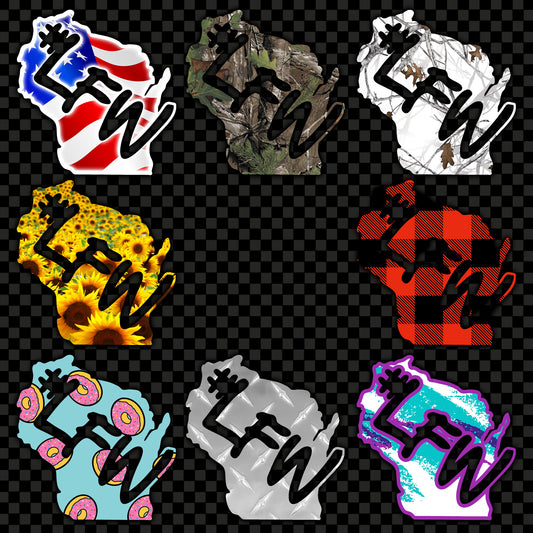 Full Color Inverted State Logo Decal