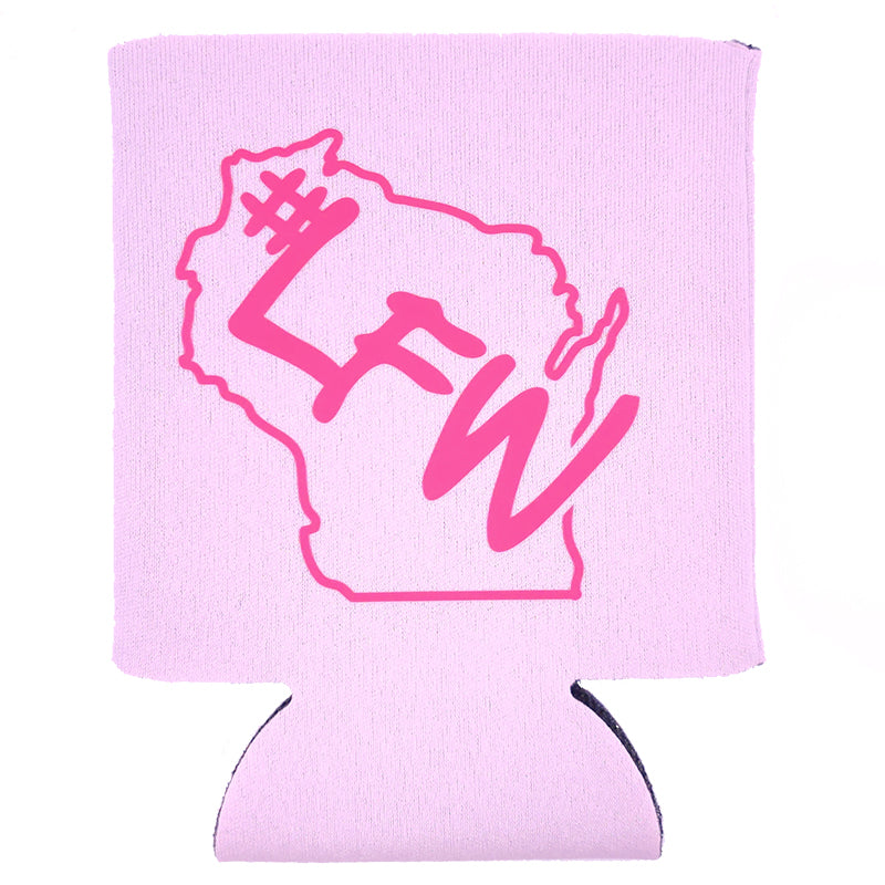 Pink Logo Can Coozie