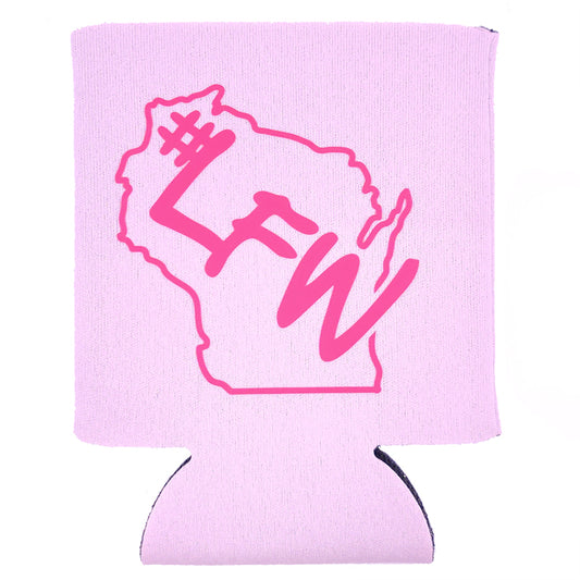 Pink Logo Can Coozie