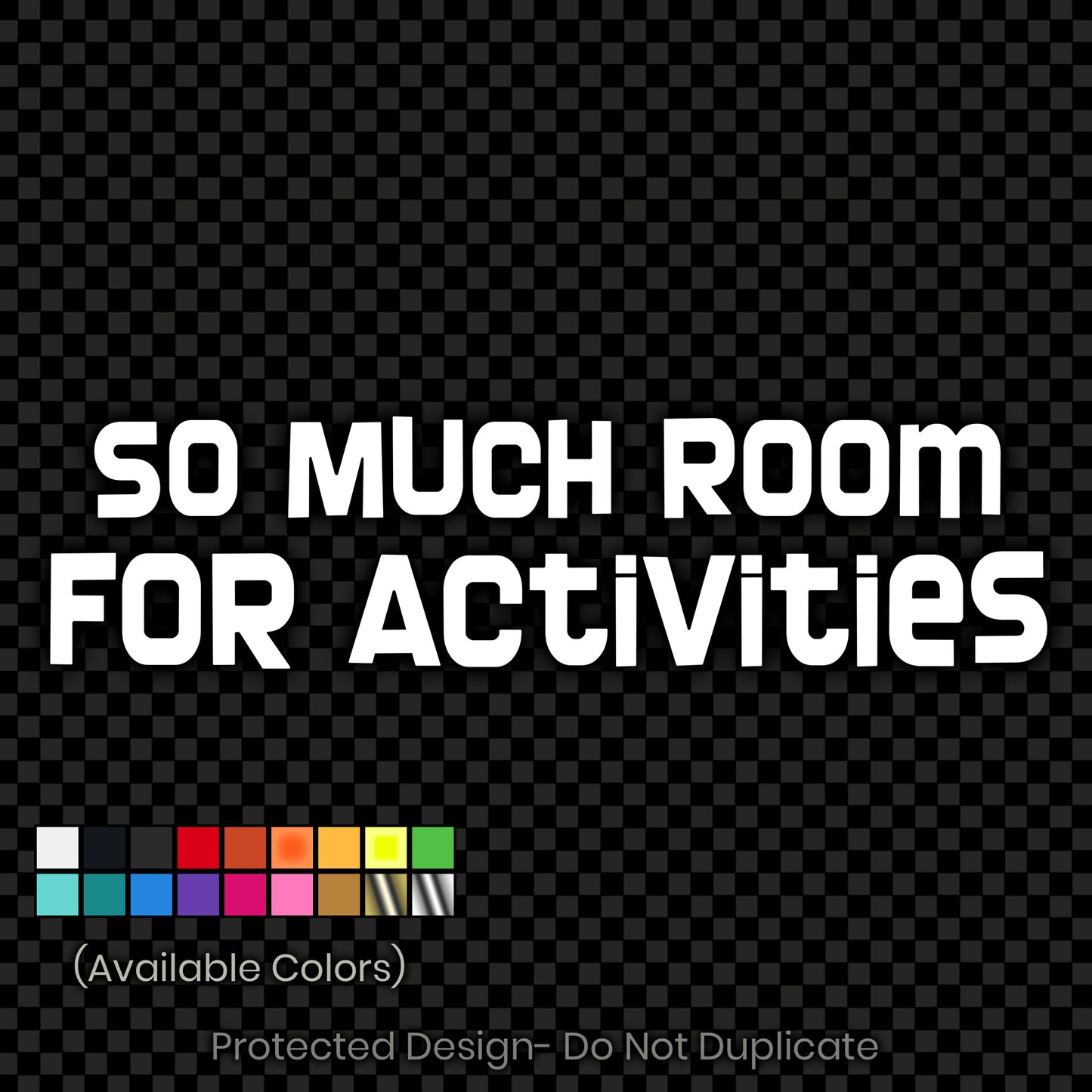 Room For Activities Decal