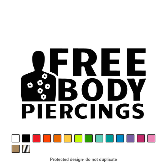 Free Body Piercings Decal