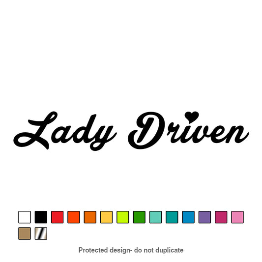 Lady Driven Decal