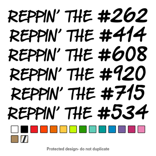 Area Code Reppin' Decal